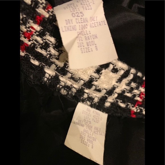 VTG Oleg Cassini Size 8 Wool Blend 2pc Skirt Suit - Picture 7 of 8